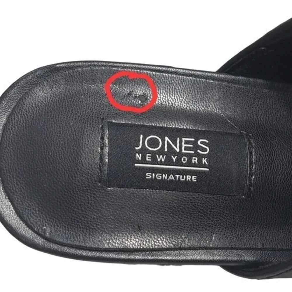 Jones New York Women's Signature JNY-‎ Hallena Black High Heel Mules Size 8.5 M - Picture 11 of 16